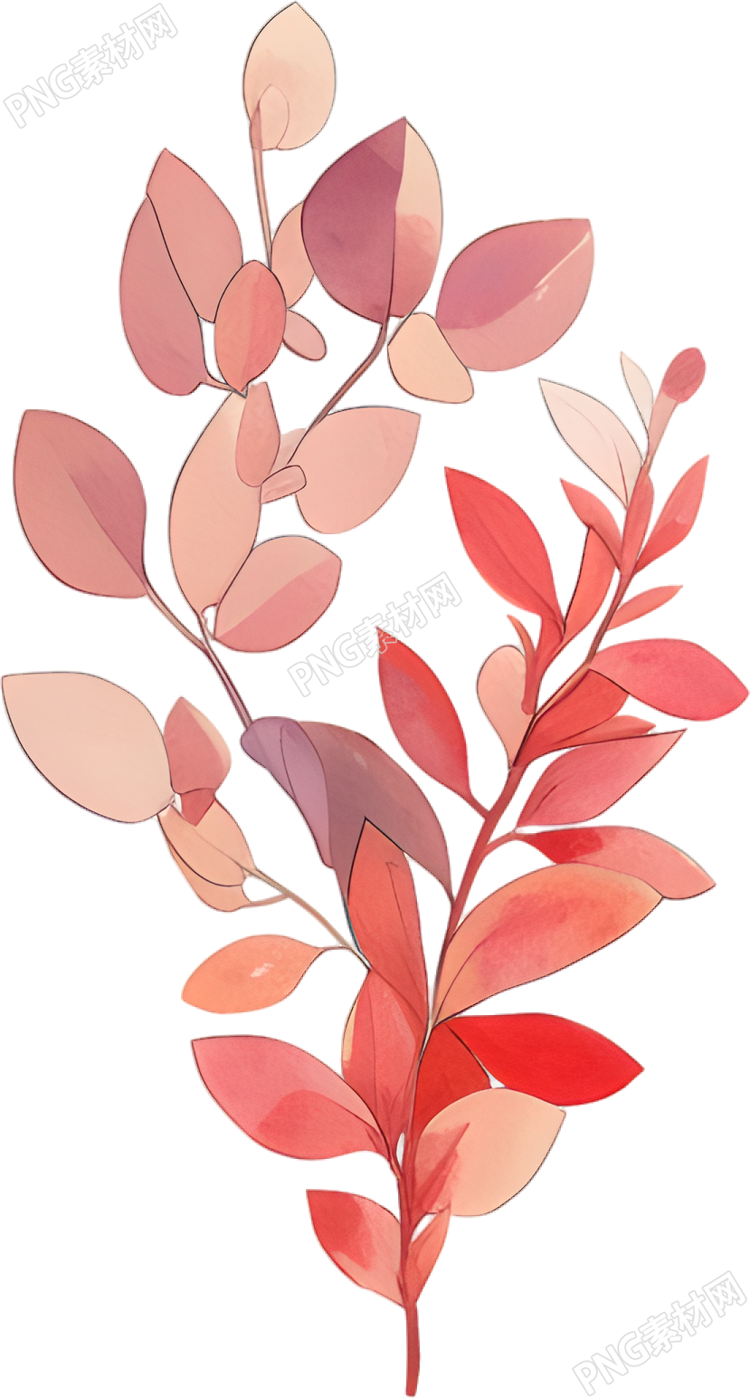水彩植物创意插图