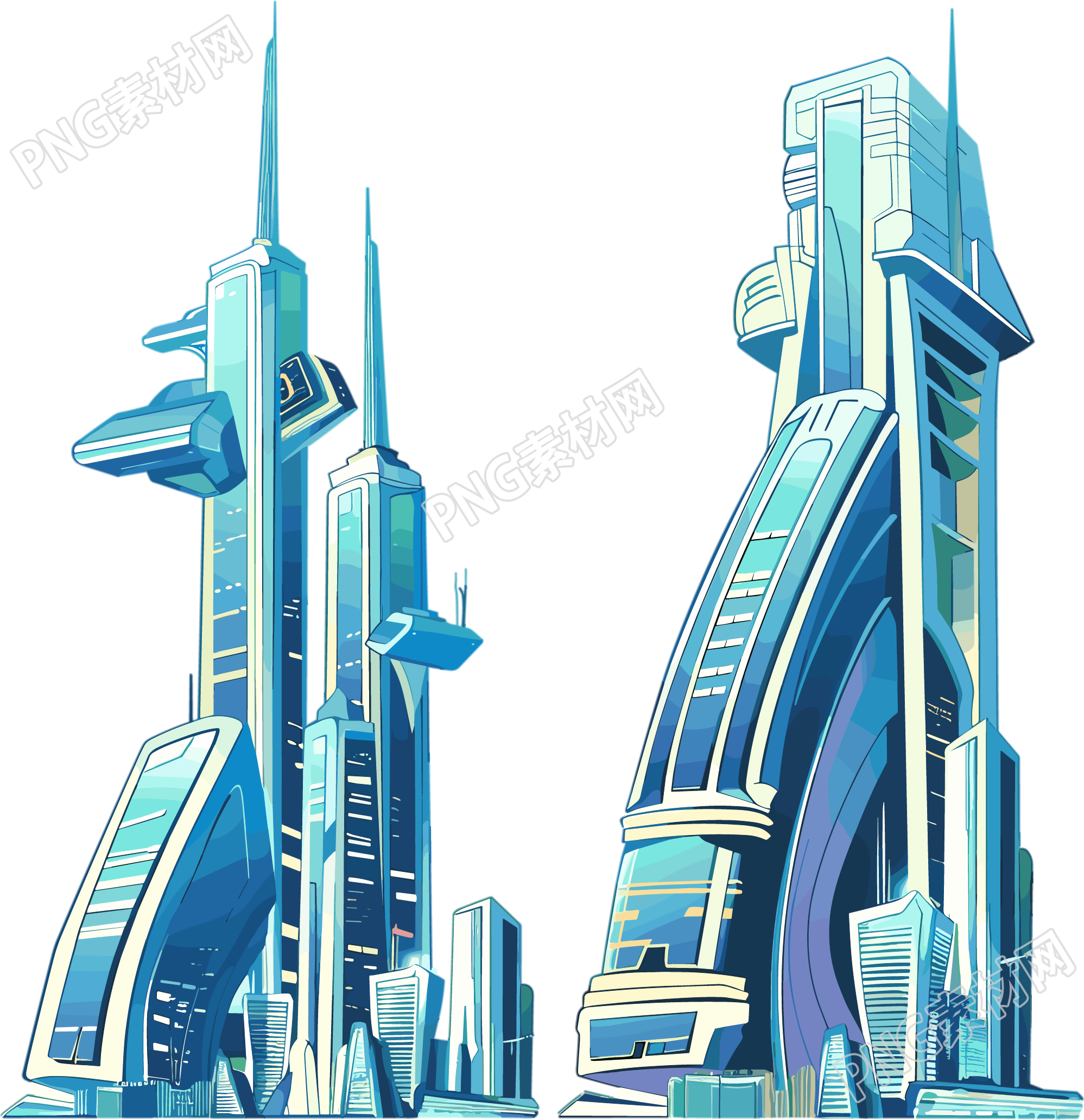 未来城市插图