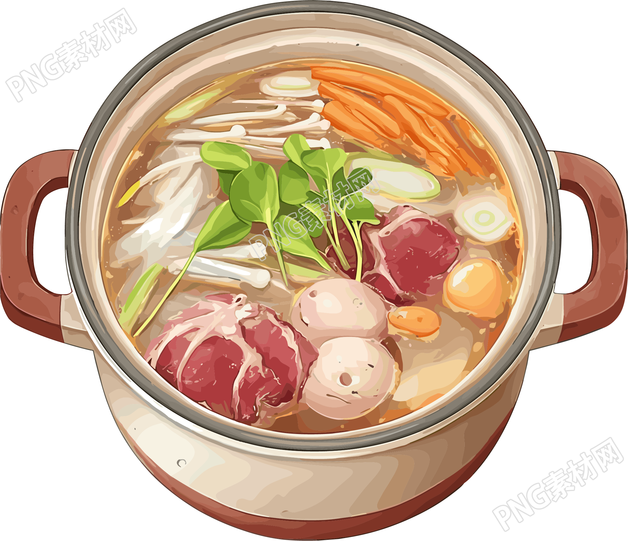 羊肉汤可商用插画