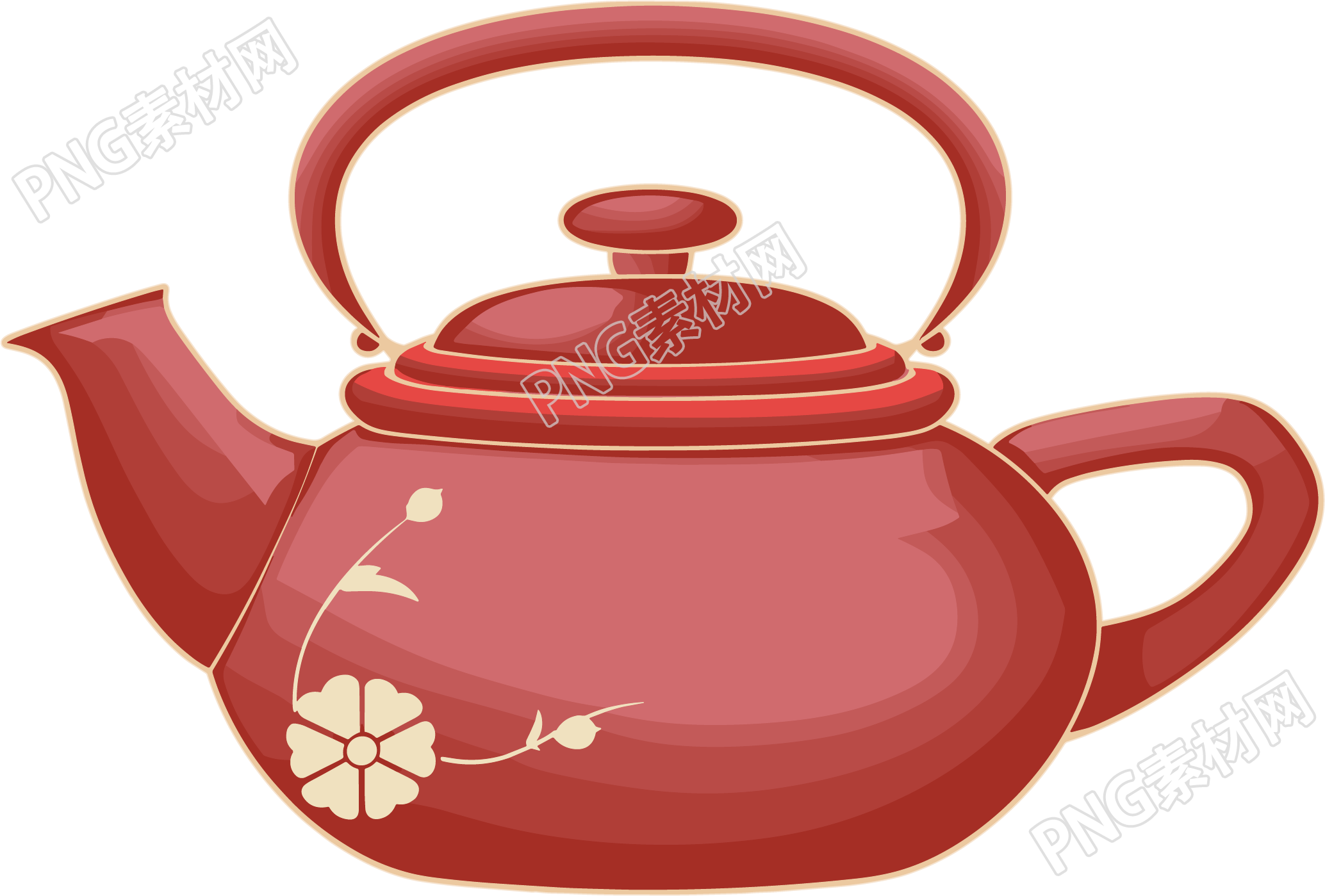 茶壶矢量插画