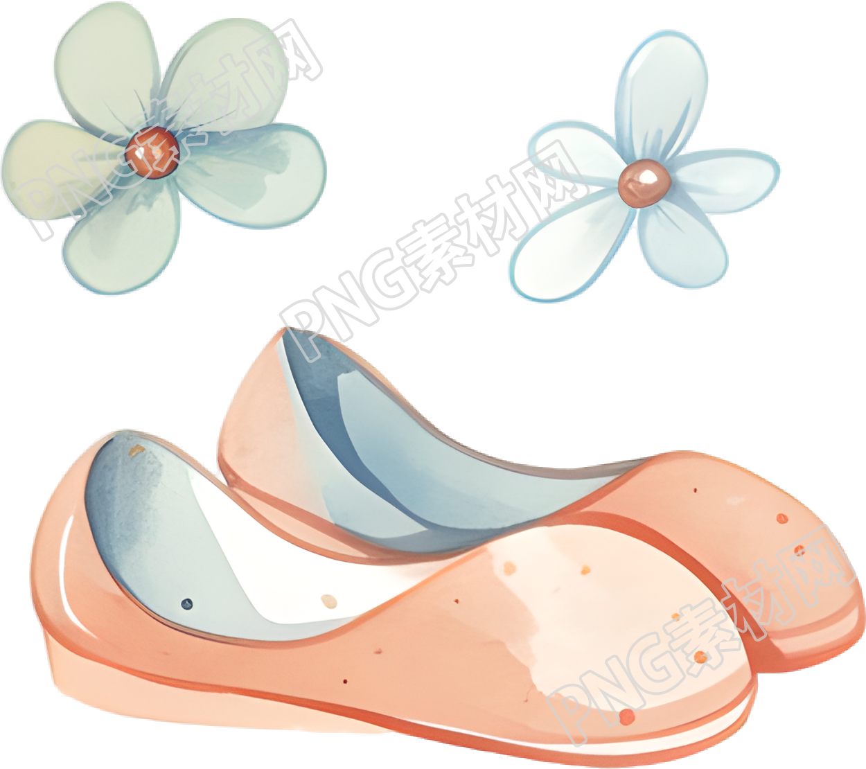 嬰兒公主鞋插畫素材