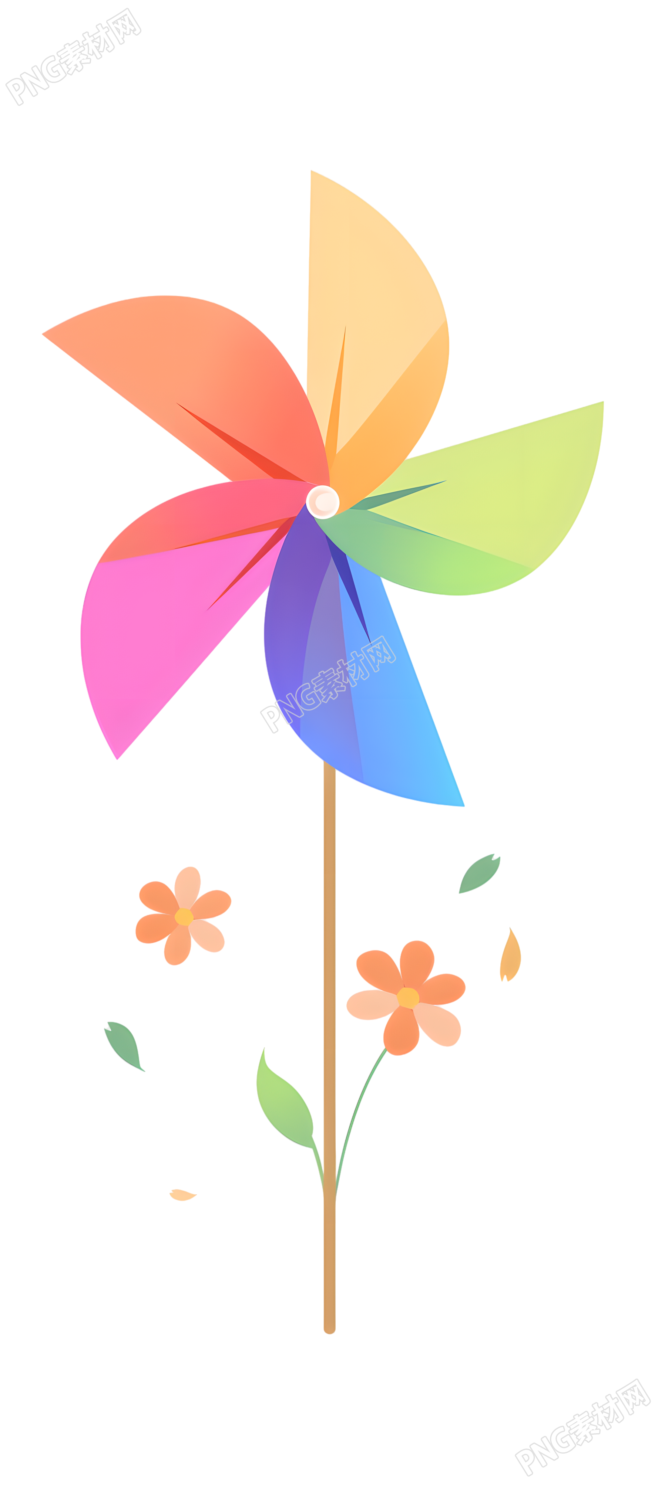 纸风车创意插图