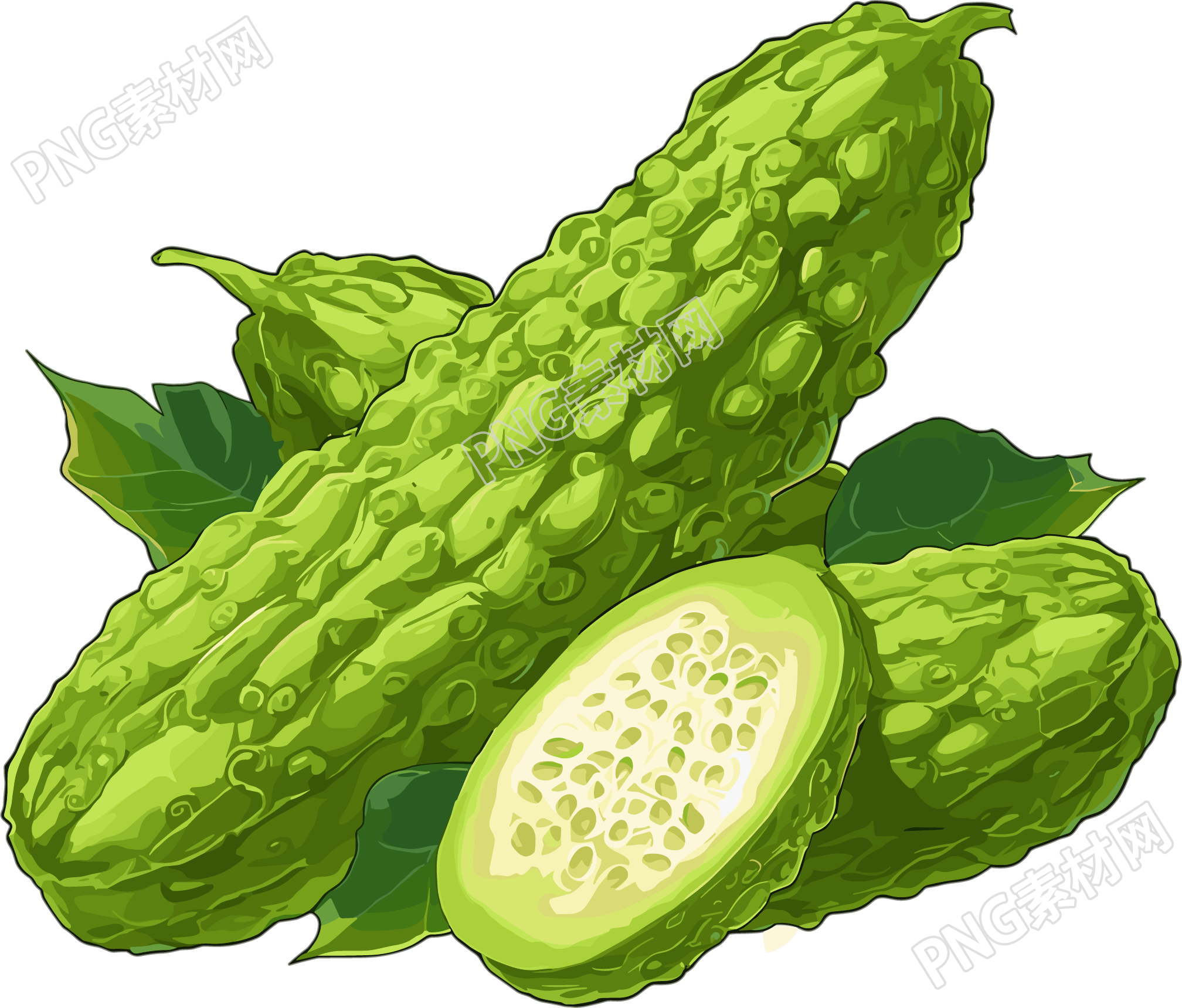 苦瓜商业设计元素