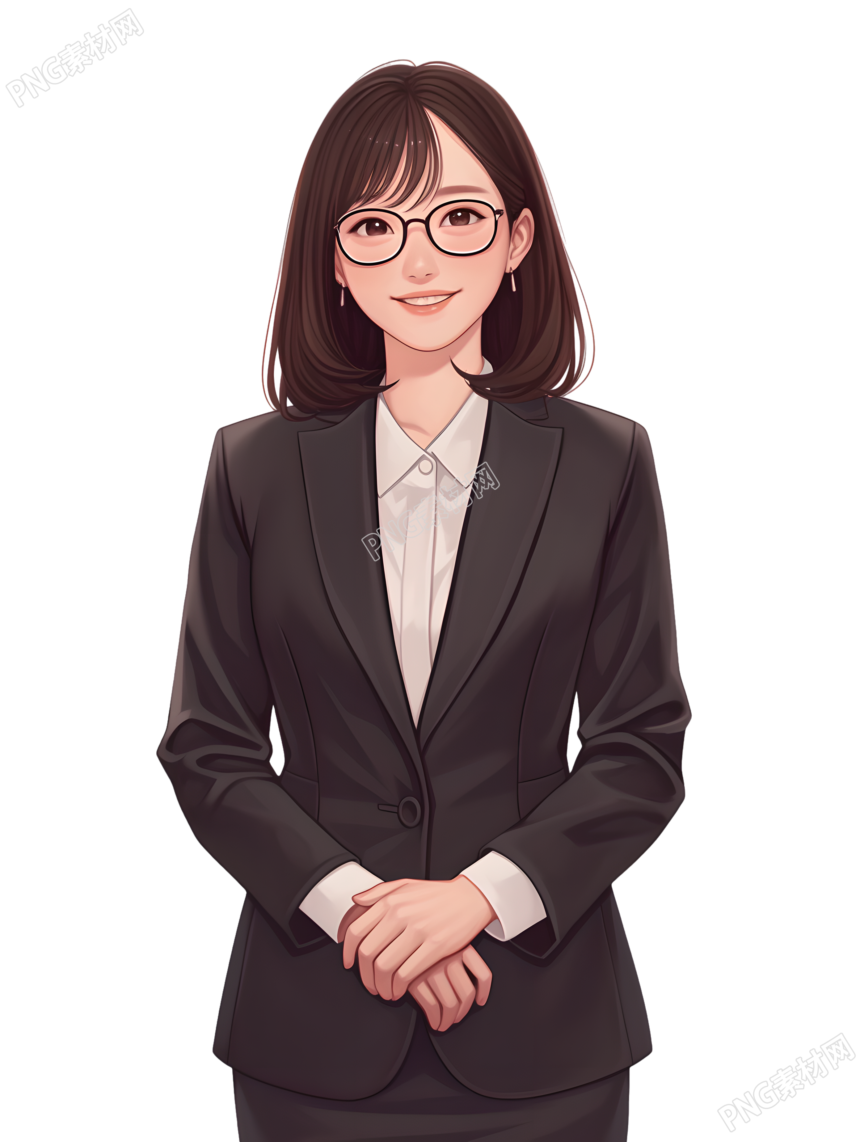 公务员透明背景插画