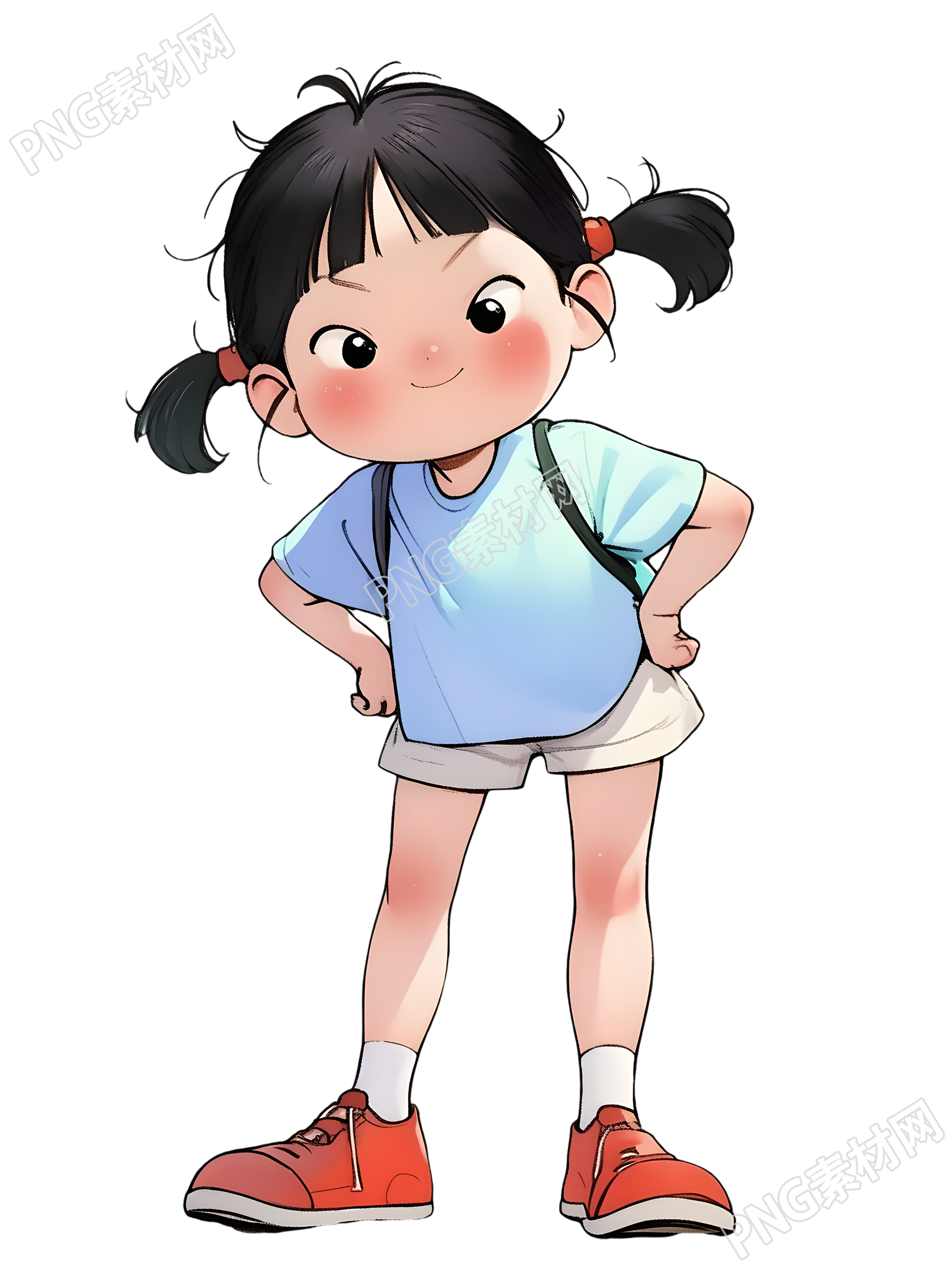 可爱小女孩搞怪元素