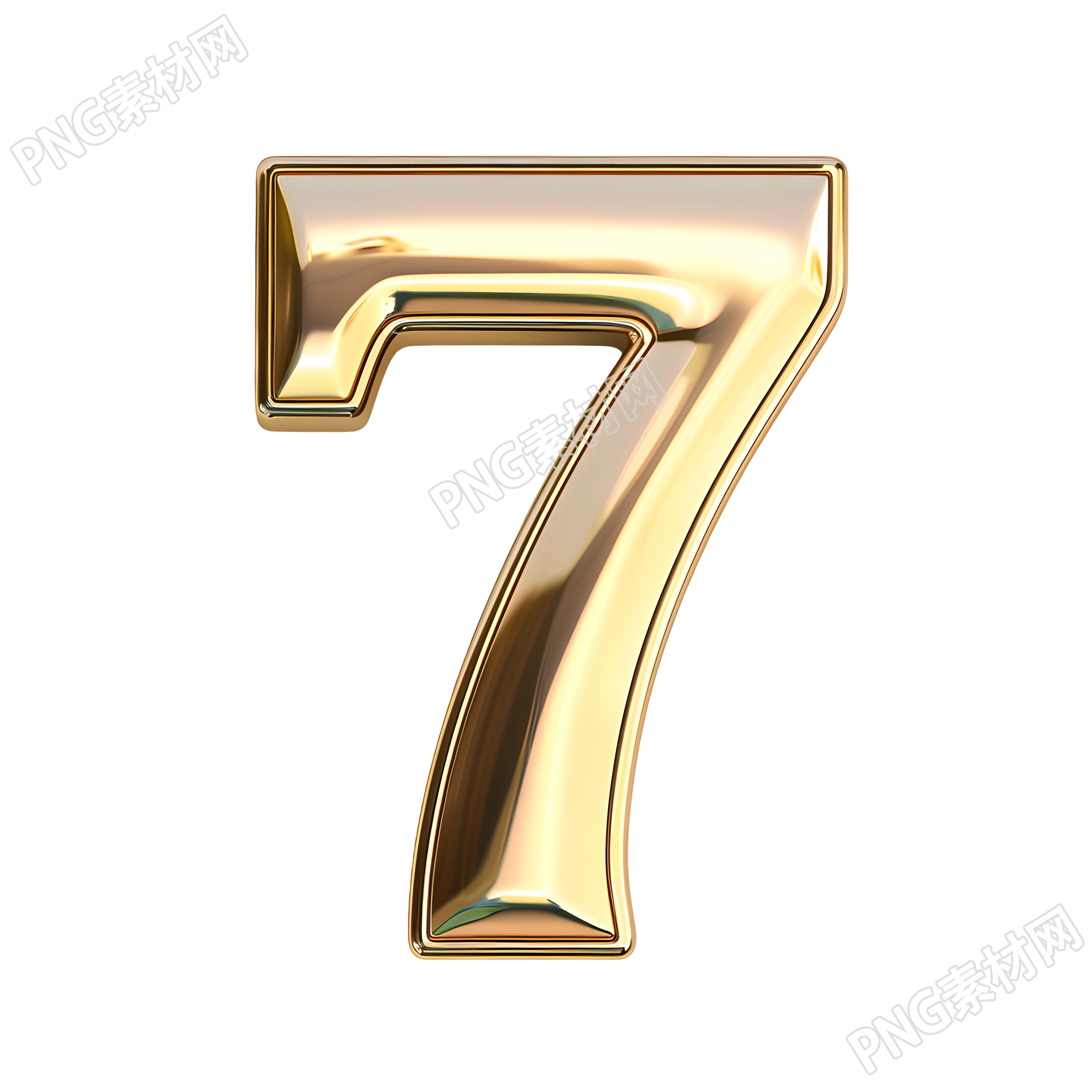 数字7金属风素材