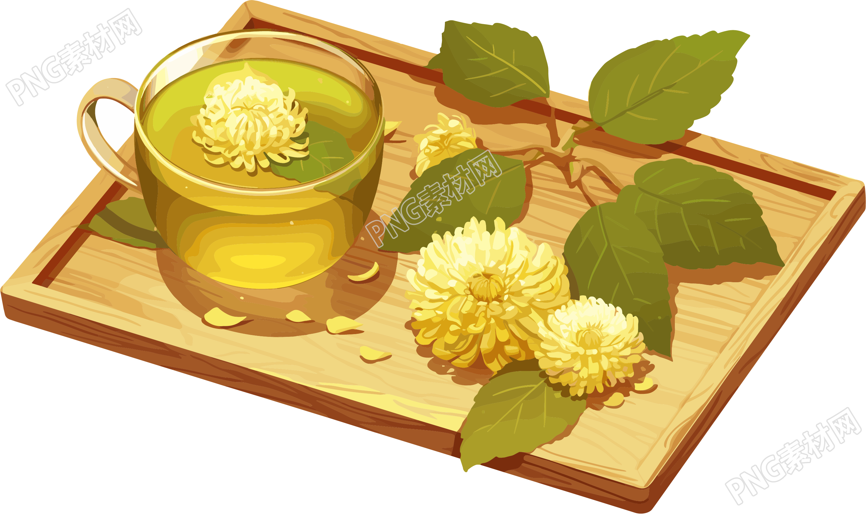 菊花茶图形素材